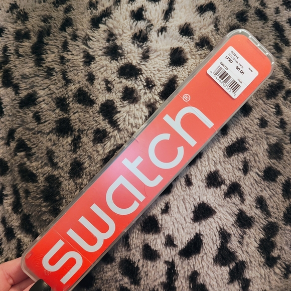 Swatch Teal and Coral Watch NEW - Picture 2 of 3